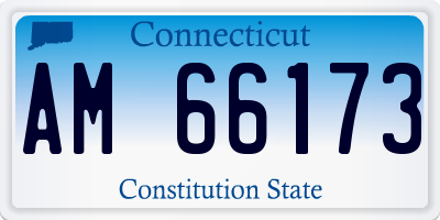 CT license plate AM66173
