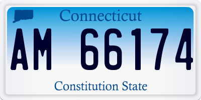 CT license plate AM66174