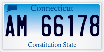 CT license plate AM66178