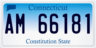 CT license plate AM66181