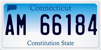 CT license plate AM66184