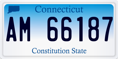 CT license plate AM66187