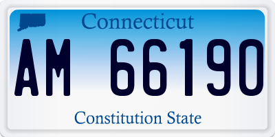 CT license plate AM66190