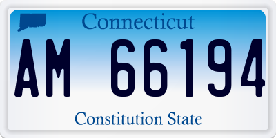 CT license plate AM66194