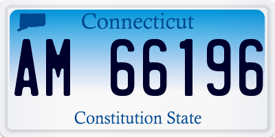 CT license plate AM66196