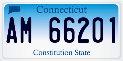CT license plate AM66201