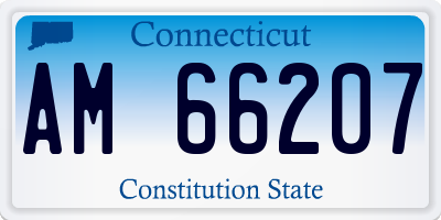 CT license plate AM66207