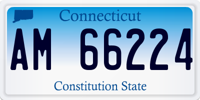 CT license plate AM66224