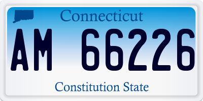 CT license plate AM66226