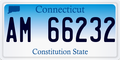 CT license plate AM66232