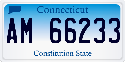 CT license plate AM66233