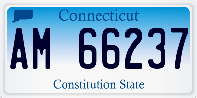 CT license plate AM66237