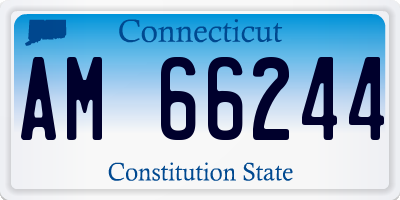 CT license plate AM66244