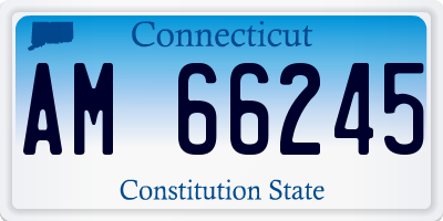 CT license plate AM66245