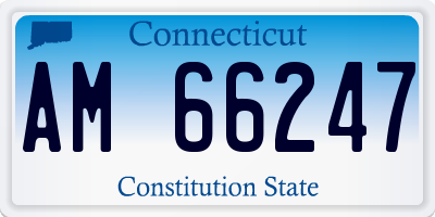 CT license plate AM66247