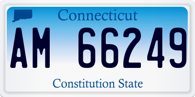 CT license plate AM66249