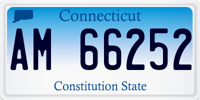 CT license plate AM66252
