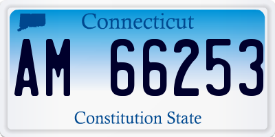 CT license plate AM66253
