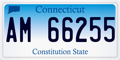 CT license plate AM66255