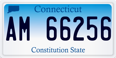 CT license plate AM66256