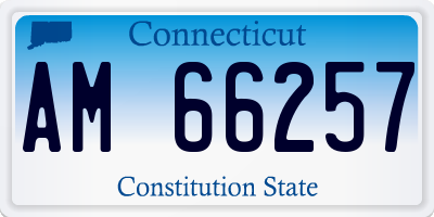 CT license plate AM66257