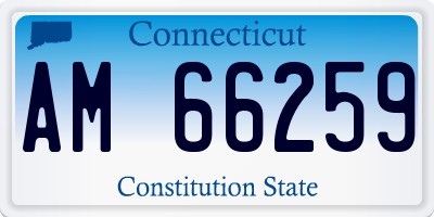 CT license plate AM66259