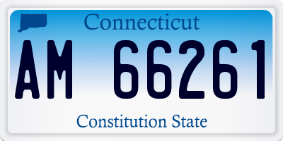 CT license plate AM66261
