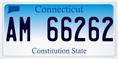 CT license plate AM66262