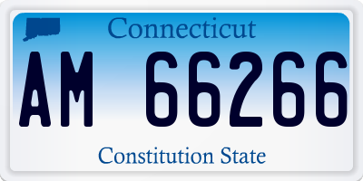 CT license plate AM66266