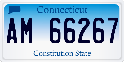 CT license plate AM66267