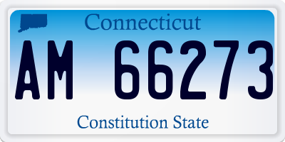 CT license plate AM66273