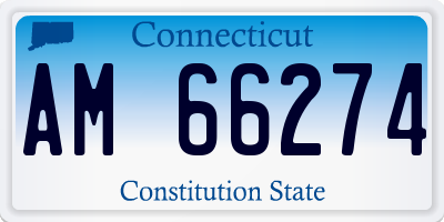 CT license plate AM66274