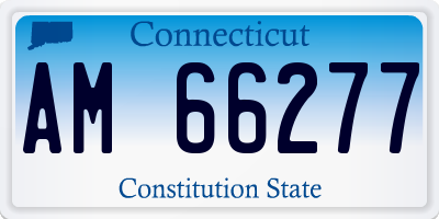 CT license plate AM66277