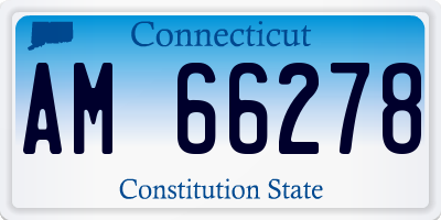 CT license plate AM66278