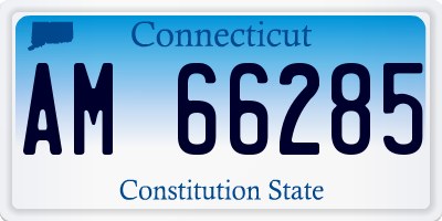 CT license plate AM66285
