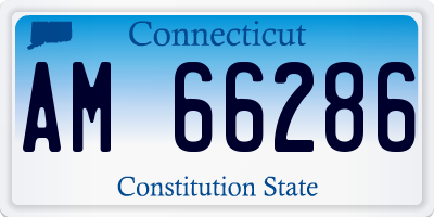 CT license plate AM66286