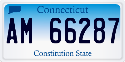 CT license plate AM66287