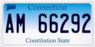 CT license plate AM66292