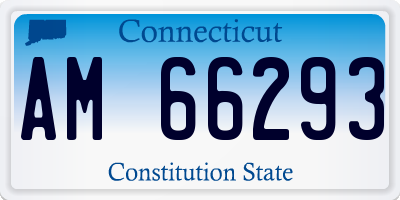 CT license plate AM66293