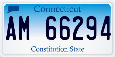 CT license plate AM66294
