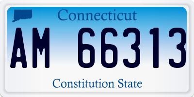 CT license plate AM66313