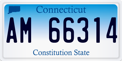 CT license plate AM66314