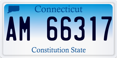 CT license plate AM66317