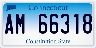 CT license plate AM66318