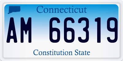 CT license plate AM66319