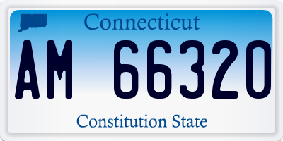 CT license plate AM66320