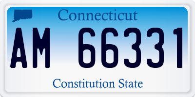 CT license plate AM66331