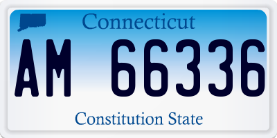 CT license plate AM66336