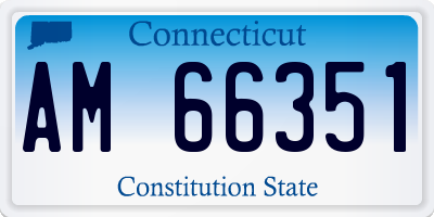 CT license plate AM66351