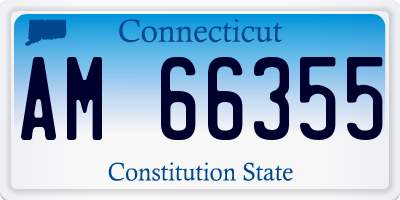 CT license plate AM66355